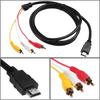 5 Feet Video Audio AV Cable 1080P Adapter HDMI Male To 3 RCA for TV HDTV DVD Consumer Electronics