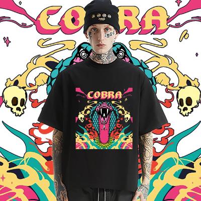 Round Neck Tees Oversized Loose T Shirt Vintage Classic Rapper Clothes Classic Creative Cotton Tshirt Causal For Men‘s Tops