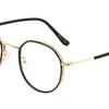 Men's and Women's Round Gold Silver Horn Rim Glasses Frame