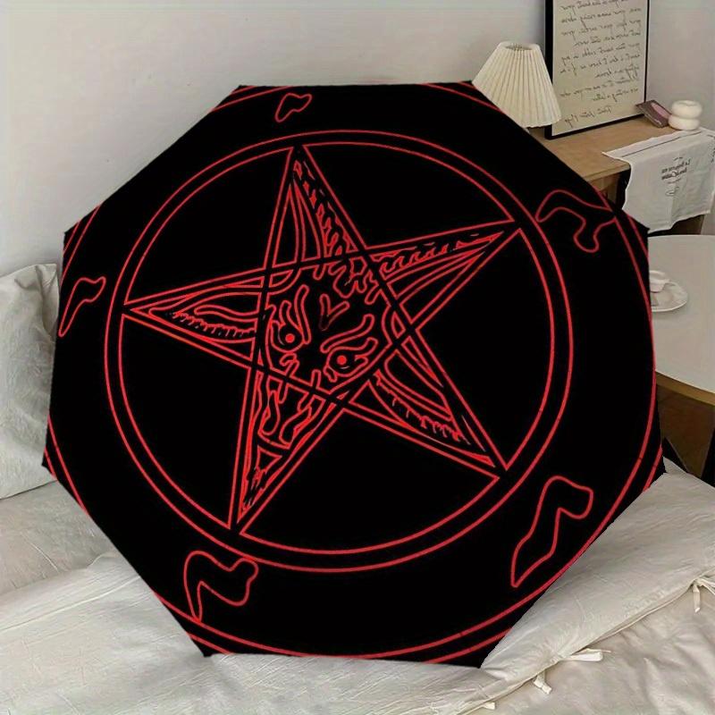 1pc Baphomet, Sigil Print Umbrella , Multi-functional Umbrellafor Men & Women, Valentine's Day Gift0817133