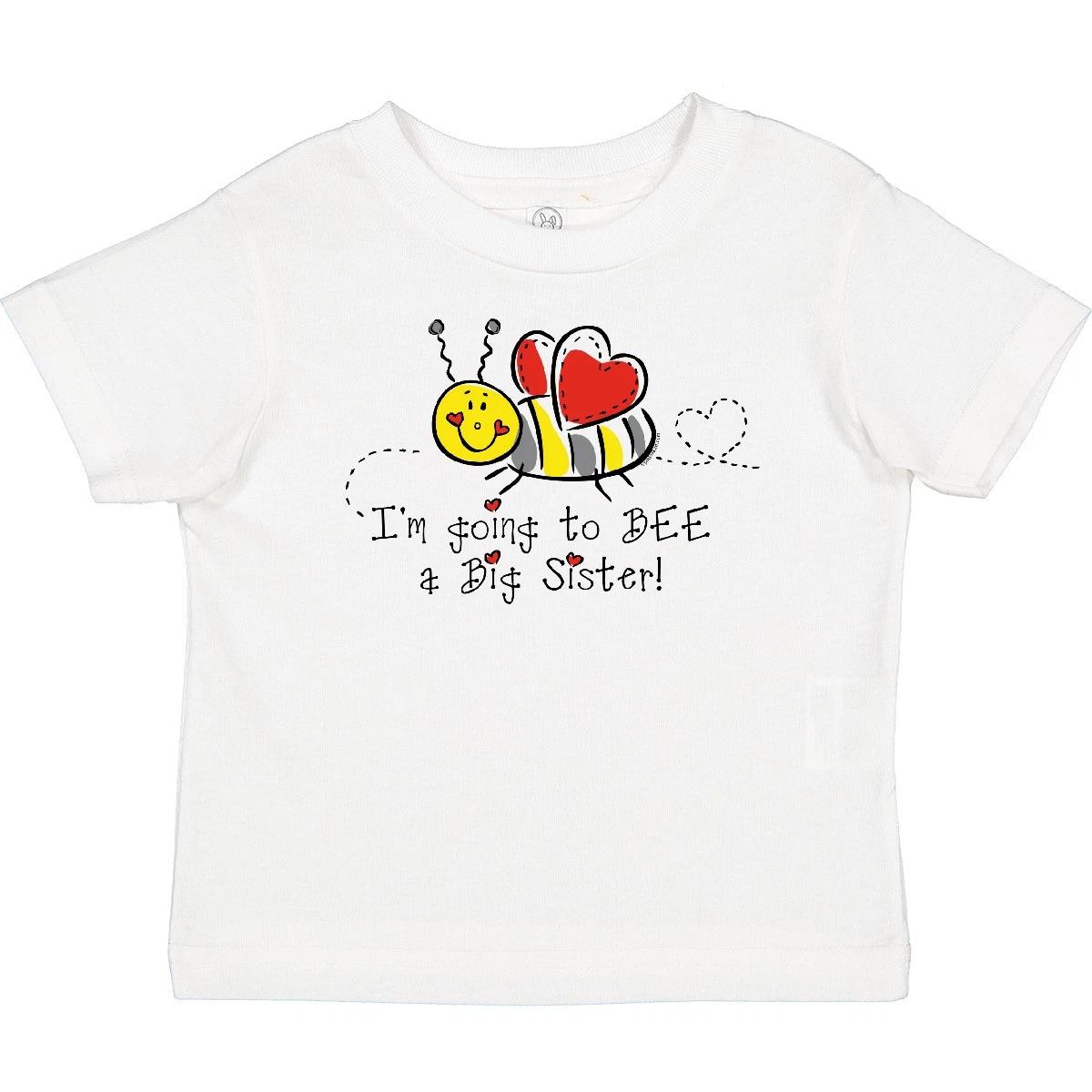 Inktastic Bee Future Big Sister Baby T-Shirt Be Cute Cartoon Sibling Idea Reveal 160