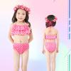 Set costume da bagno per bambini Costume da bagno da sirena per bambine Costume da bagno professionale ad asciugatura rapida Bikini ad alta elasticità Terme transfrontaliere