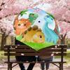 1PC Dinosaur Jungle Umbrella-8-Rib Reinforced, Automatic Open, Lightweight & Durable, Cute Fashion Accessory for Outdoor, Beach or Casual Use, Beach U