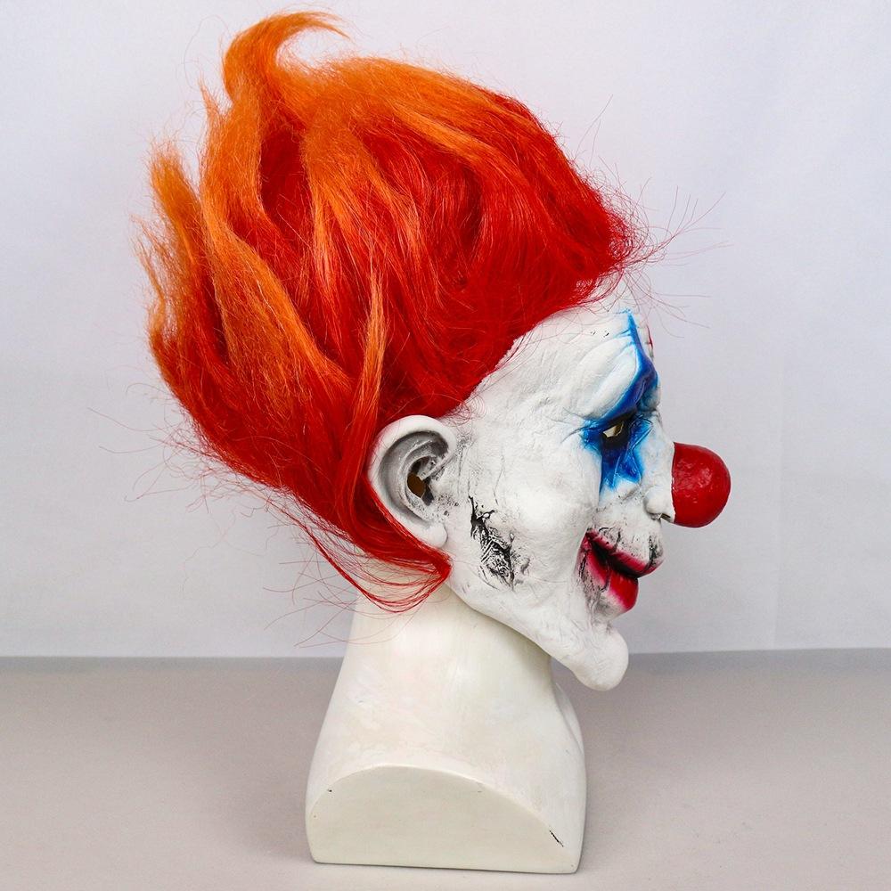 Smiling Clown Ghost Movie Horror Costume Prop Latex Full Face Makeup Headgear Halloween Easter Party