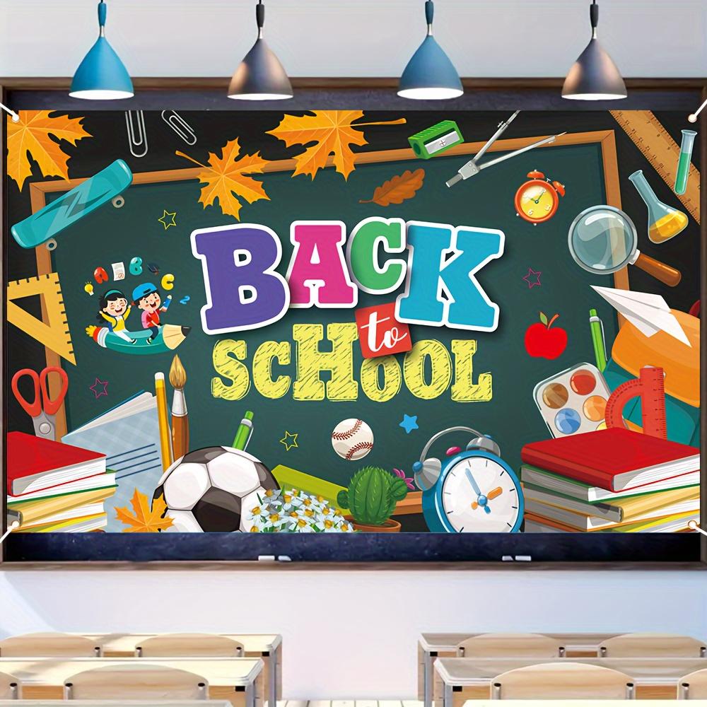1pc, back-to-school decorative banner, back-to-school campus classroom decorative banner, made of polyester material