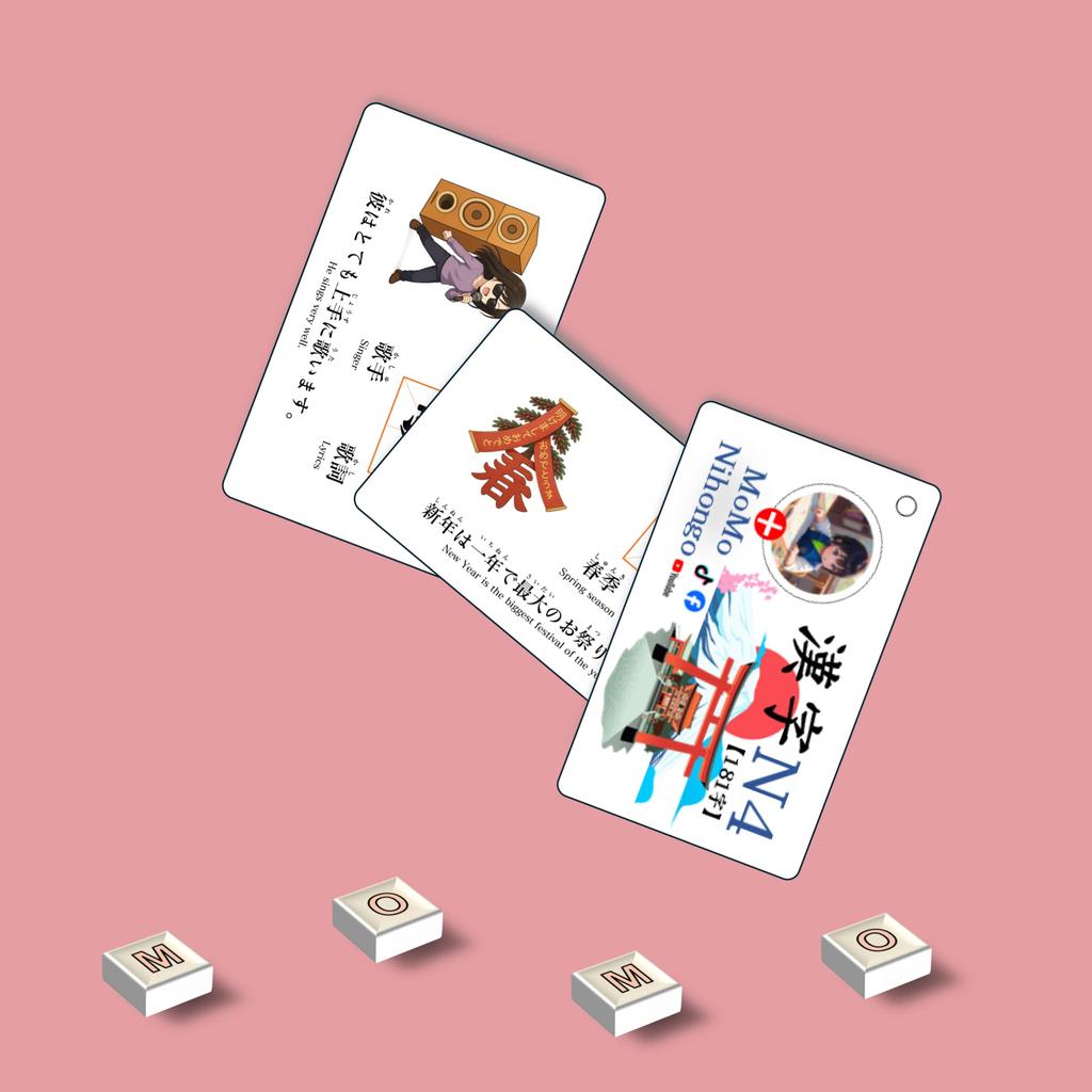 MoMo Nihongo JLPT N4 Kanji Flashcards Japanese Language Proficiency Test with English