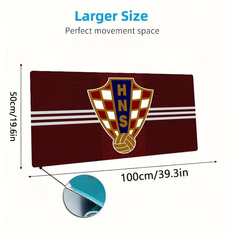 Croatia National Football Team Print Cushion Non-slip Laptop Tablet Big Mousepad XXL Mat Mini PC Playmat With Lock edge