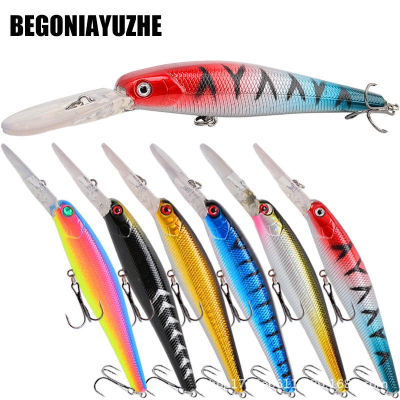 Deep Diving Bionic Minnow Lure - 13cm/13.8g Floating Fishing Lure