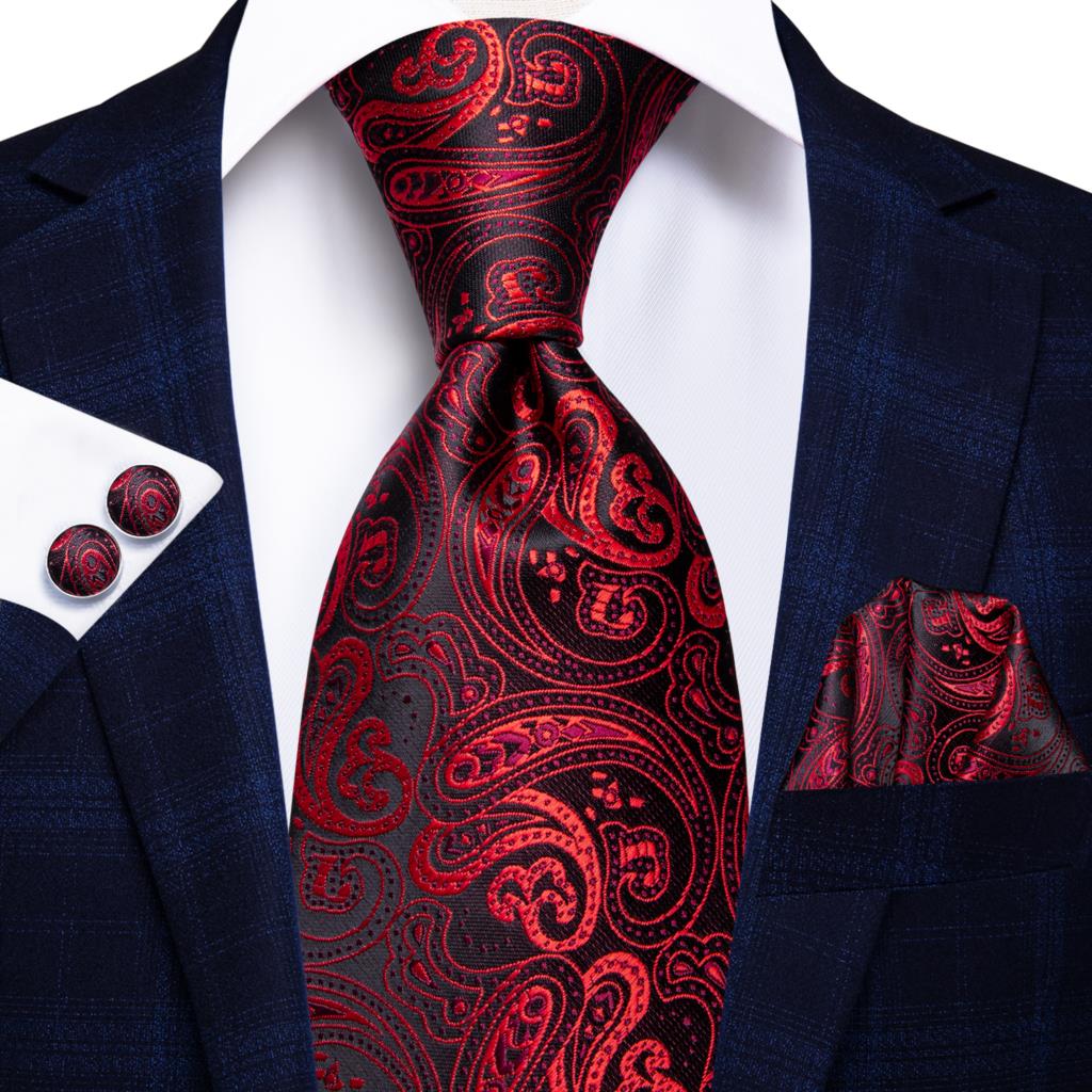 Hi-Tie Cravatta da Matrimonio a Righe Floreali Bordo per Uomo Nuova Cravatta da Uomo Designer Fazzoletto Gemelli Festa di Lavoro Dropshipping