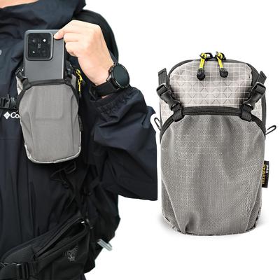Smartphone Backpack Outdoor Belt Fits Up To Holds Two Waterproof Commuting Pouch, Attachable, Hiking, Activities, Pouch, 6.5-inch Smartphones,
