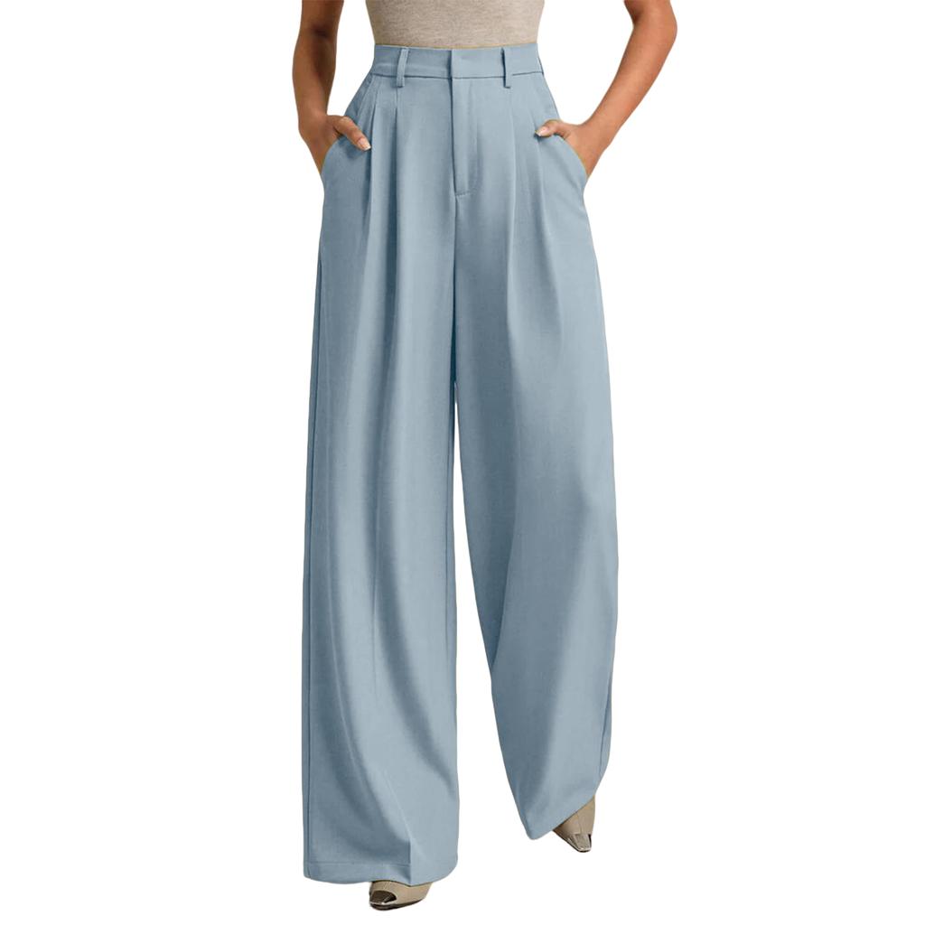 Omen's Work Pants Wide Leg Dress Pants High Waisted Casual Business Pants Slacks