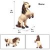 Oenux Farm Animals Steed Foal Clydesdale Arabian Horse Model Action Figures Equestrian PVC Collection Education Kid Toy Gift