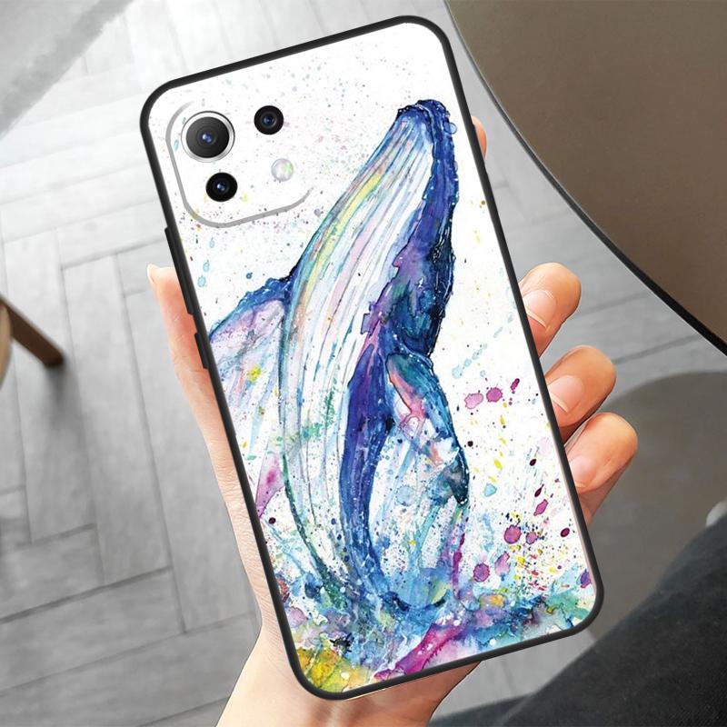 Whale Fish Wave Sea Case For Xiaomi 14 13 Ultra 11T 12T 13T Pro 12 Lite POCO X6 F6 Pro M6 X5 X3 F3 M5s F5 Cover