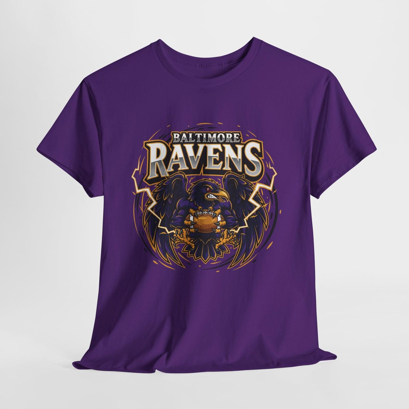 Унисекс футболка из плотного хлопка Baltimore Ravens, одежда для спортивных фанатов, для дня игры. L