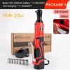 16.8V Cordless Electric Wrench 3/8 Right Angle Ratchet Wrench with Socket Set Rechargeable Screwdriver Impact Driver Power Drill