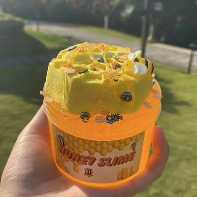 New Honey Slime Set Honeycomb Slime Toy Stretchable DIY Transparent Slime and Clay Simulated Handmade Toy Clay