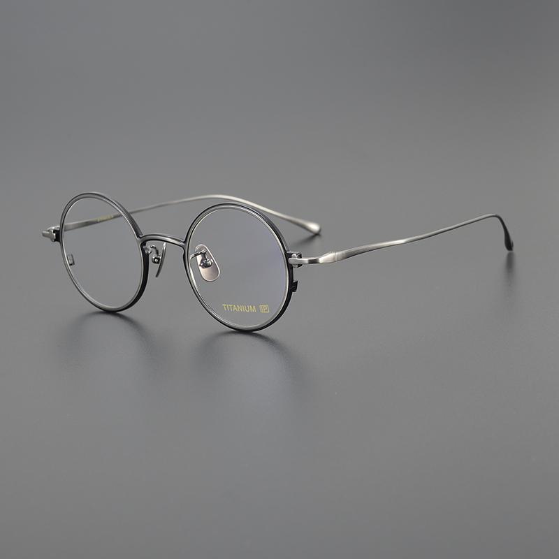 Japanese Brand Pure Titanium Glasses Frame Men Women Retro Round Spectacles Eyeglasses Myopia Optical Prescription Read Eyewear