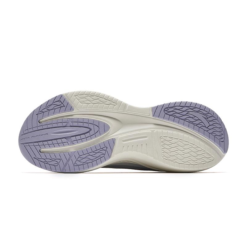 New Anta Rebound Height Increasing Lightweight Breathable Low-Top Casual Running Shoes Women's White Purple 922515517-3