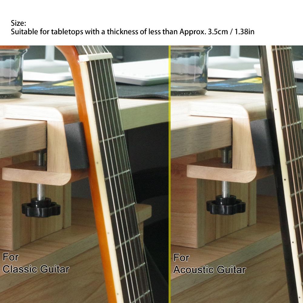 Black+Wood color Guitar Stand Holder Adjustable Clamp Table Clamp Guitar Stand  For Guitar