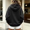 Women's Color Hooded Long Sleeve Pullover Sweatshirt for Casual Everyday Wear