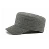 Wool Hat Men's Autumn Winter Velvet Thick Flat Hat Sunshade Hat Solid Color Peaked Cap