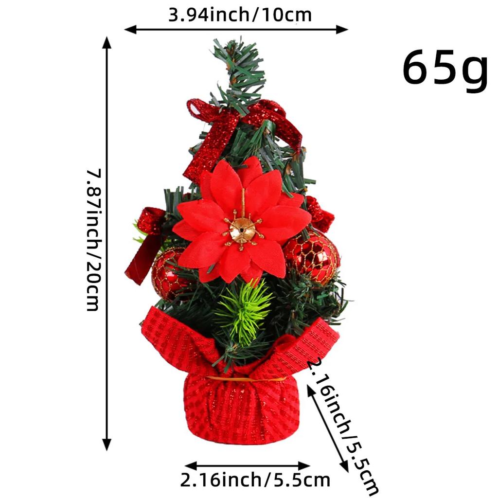 20cm Mini Christmas Tree Desk Table Decor Small Party Ornaments Gift Home Decoration Party DIY Festival Supplies Christmas Decor