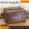 Solid Wood Wedding Card Box with Slots for Gift Card Storage - Elegant Wedding Party Decoration