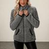 Women's Double Sided Zip Up Cardigan Sweatshirt Jacket