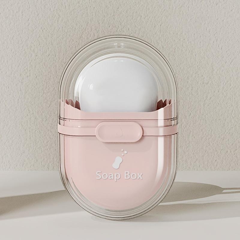 Travel Soap Dish with Drain And Lid - Oval Sealed Portable Soap Box for Business Trip - Made of Durable Material - Suitable for Halloween