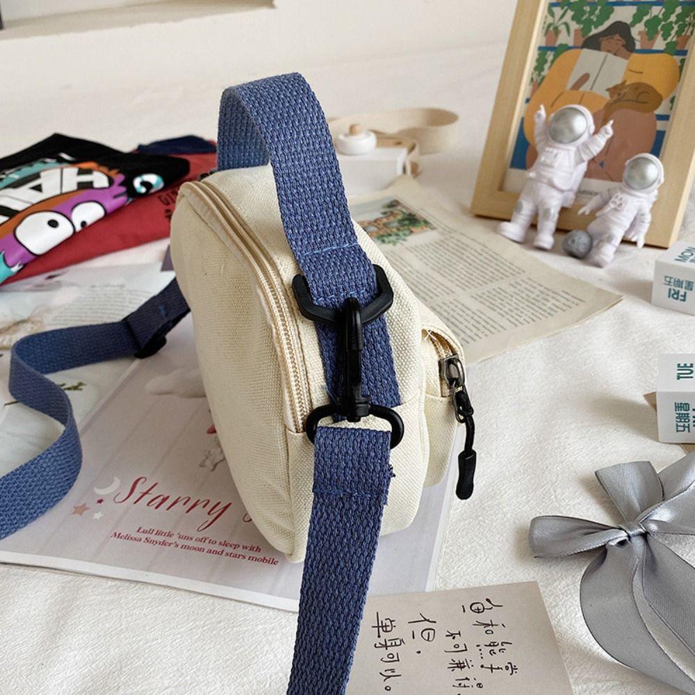 Canvas Shoulder Bag Cute Cartoon Bear Handbag Large Capacity Tote Bag Harajuku Style Underarm Bag for Women Girls