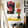 Little Prince Hush Wall Hanging Printed Fabric Blanket Decorative Tapestries for Bedroom Living Room Home Decor