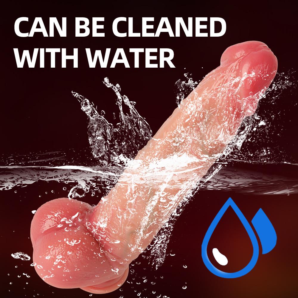 Velké realistické dildo pro ženy začátečnice Posuvná kůže předkožka Anální pochva Bodová stimulace G Umělý penis sexuální hračka masturbátor