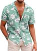 Summer Essential! Tropical Leaf Print Short-sleeve Shirt
