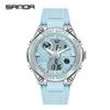 Sanda Men's Multifunctional Dual Display Luminous Waterproof Sports Watch for Teens