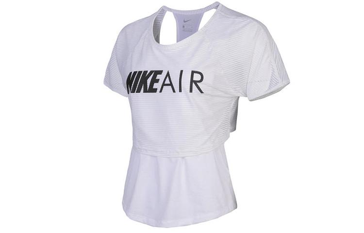 

Nike T Shirts Women s Crew Neck Moderate Straight Fit AT7954-100 S