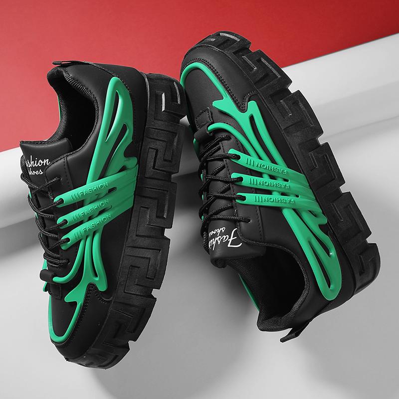 Модные мужские кроссовки на платформе — фото 16