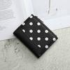 Zipper Closure Polka Dot Pattern Wallets Bifold Design Small Coin Purse Short Card Holder  Travel