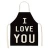 Love Couple Heart Shaped Parent-Child Apron Adult Sleeveless Kitchen Cleaning Home Chef Baking Waist Bian