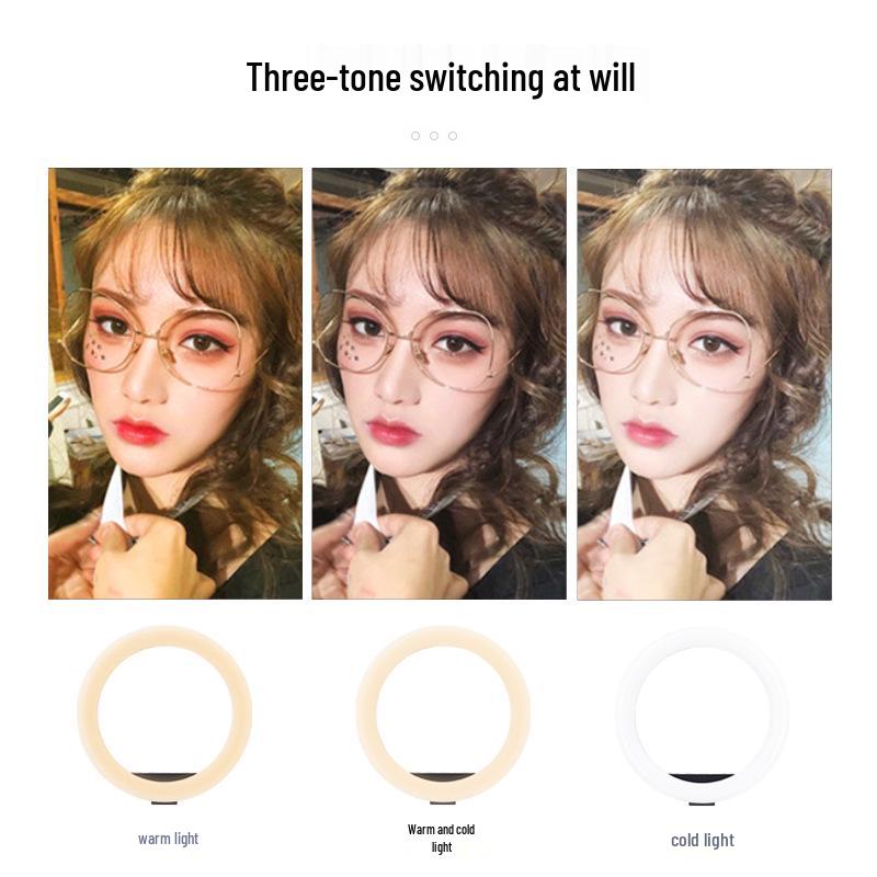 Dual Camera Live Streaming Stand with Fill Light for Multi-Phone Video Shooting and Product Promotion