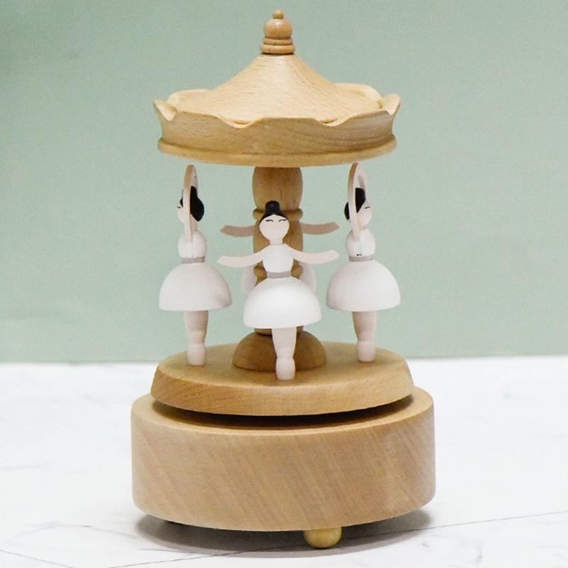 Rotating Ballet Dance Music Box for Children Girls Favor Tabletop Decoration Music Box for Living Room Bedroom Office