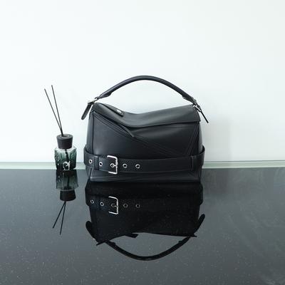 25 New Puzzle Geometric Bag Unisex Motorcycle Belt Pillow Small Square Leather Crossbody Handbag