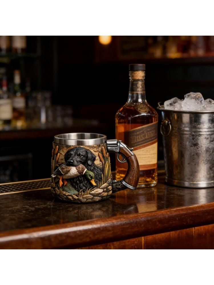 

New Cross Border Hunters Mug Stainless Steel Resin Crafted for Outdoor Lovers 301-400ml