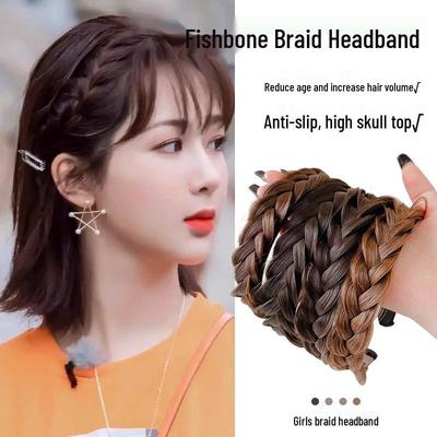 Bandeau Tresse Chevrons Haut de Gamme Antidérapant pour Femmes