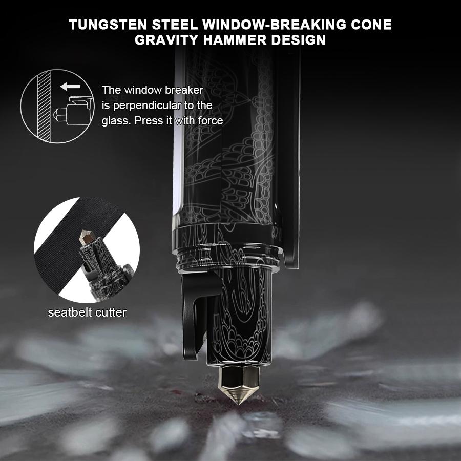 X49 Multifunctional Zoom LED Flashlight Rechargeable COB Camping Lamp  W/ Hammer Hook & Magnet Self-defense Safety Hammer Torch