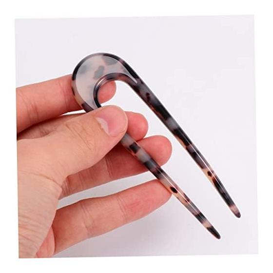 Creative U-Shaped Acetate Hairpins, Hair Sticks for Updos, Hair Accessories for Parties and Daily Wear, 2 Pieces