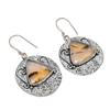 Natural Montana Agate Gemstone 925 Sterling Silver Jewelry Earring 2.17" ZS-1380