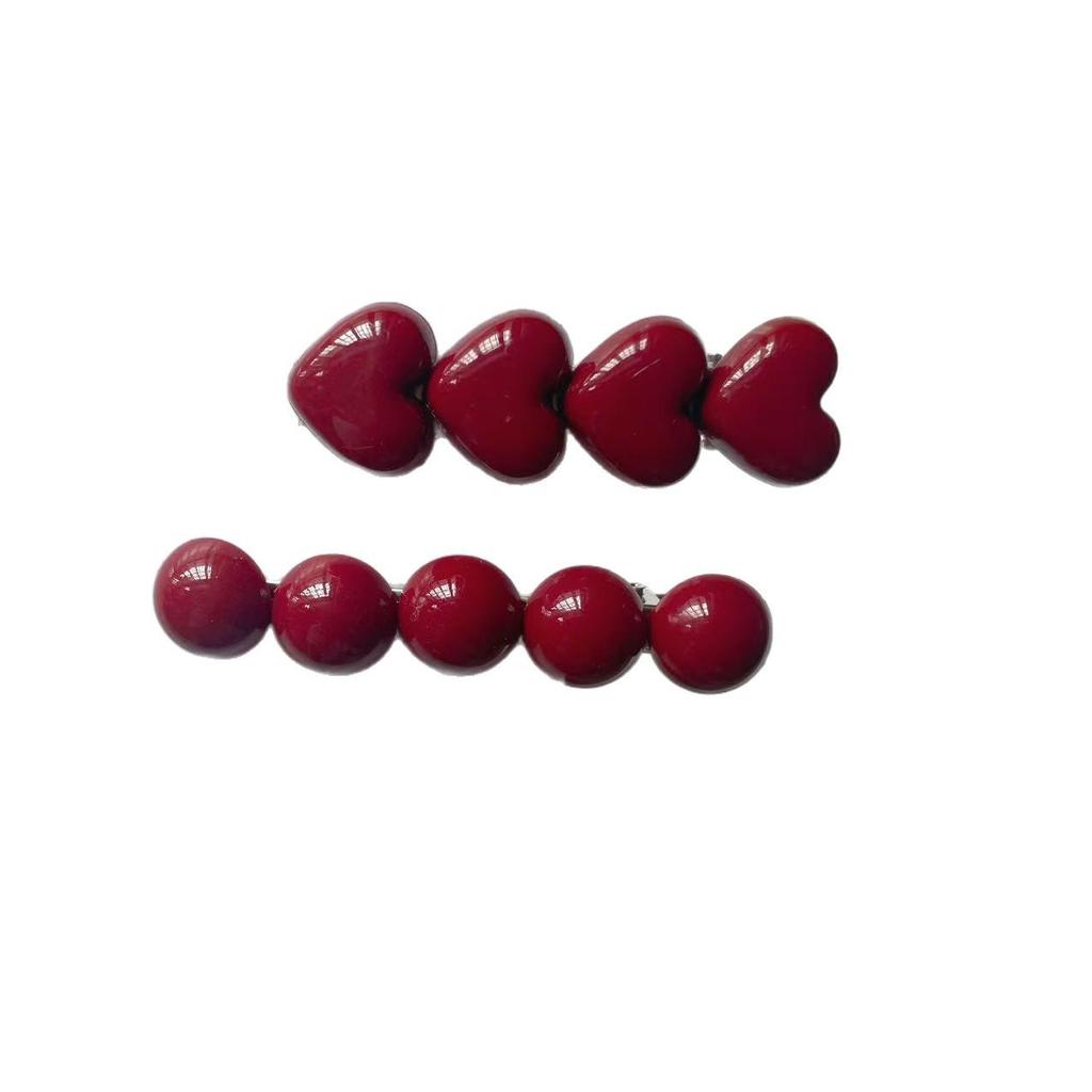 Ancola Red Heart Seamless Hair Clip for Side Bangs