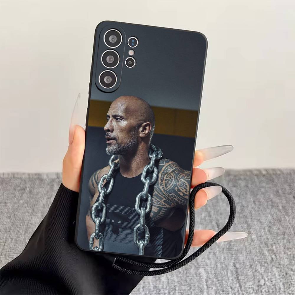 D-Dwayne Johnson Phone Case For Samsung S25,S24,S21,S22,S23,S30,Ultra,S20,Plus,Fe,Lite,Note,10,Black Cover