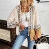 Women's Summer Thin Sunscreen Cardigan, Boho Printed Mid-Sleeve Loose Casual Top for European & American
