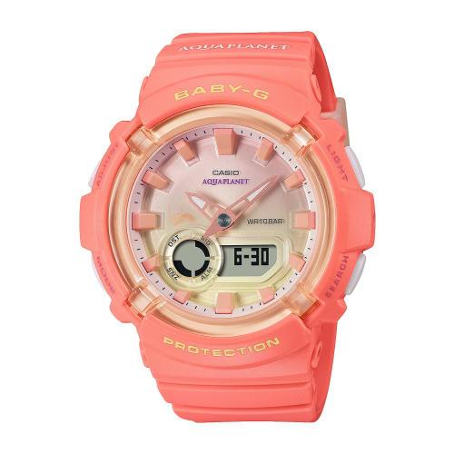 

Casio Baby-G Love The Sea and The Earth Aqua Planet Collaboration Model BGA-280AQ-4AJR Women s Orange Watch